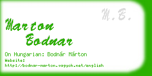marton bodnar business card