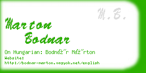 marton bodnar business card